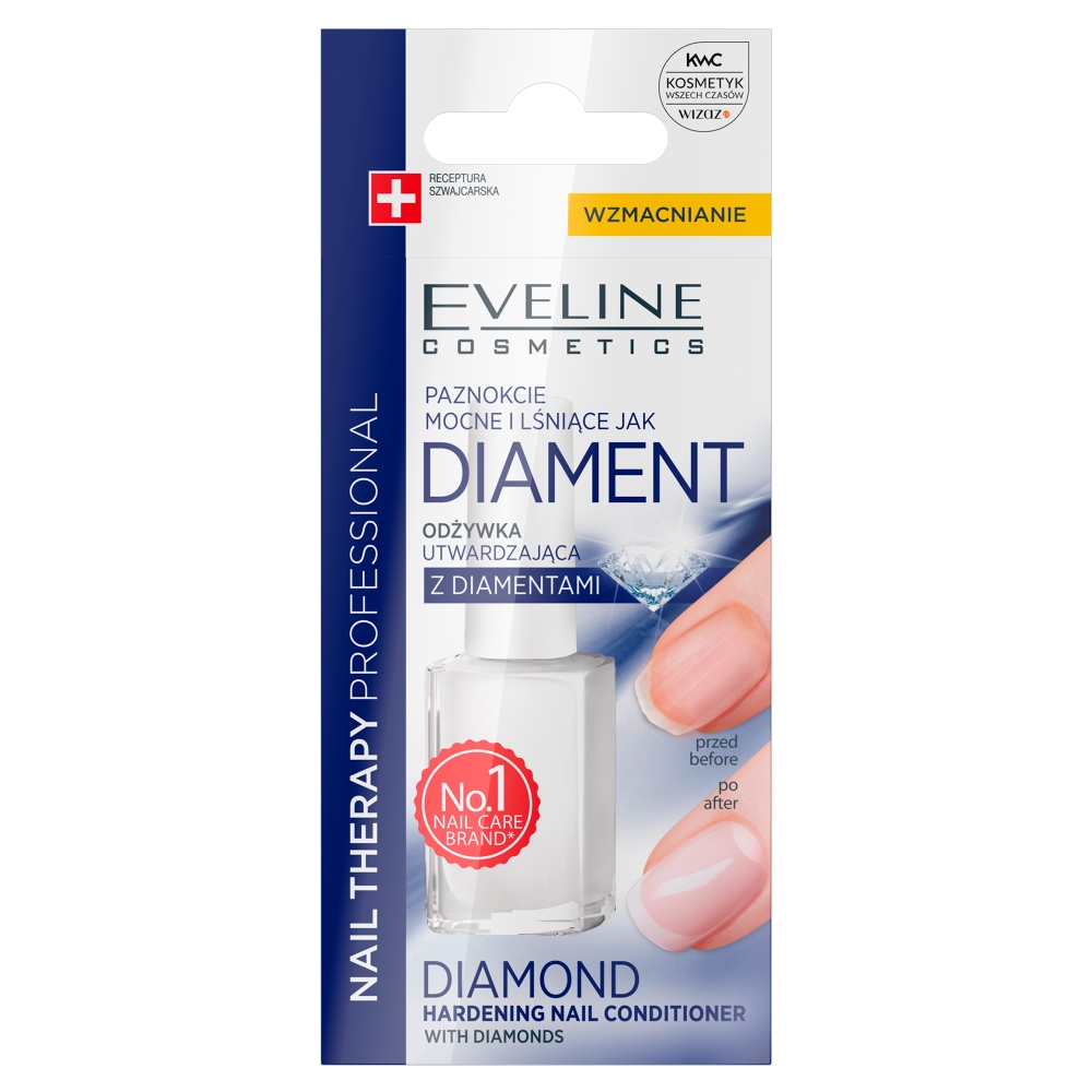 Eveline Nail Therapy Professional Diamond odżywka utwardzająca z diamentami 12ml