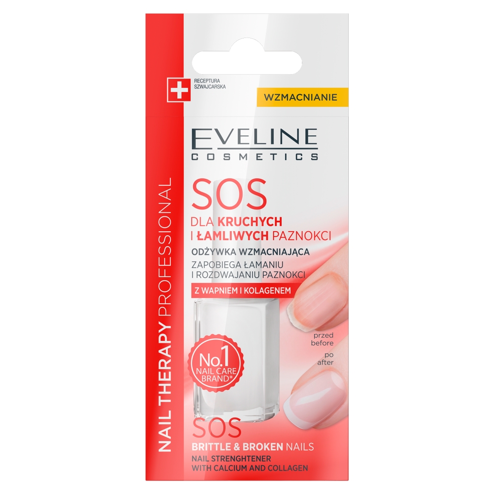 Eveline Nail Therapy Professional Wzmacniająca odżywka do paznokcie SOS 12 ml