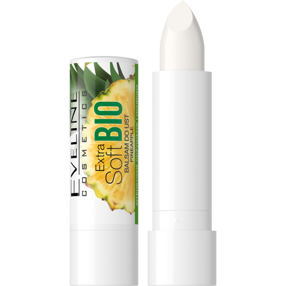 Eveline Cosmetics Cosmetics - EXTRA SOFT BIO - Ochronny balsam do popękanej skóry ust - Ananas - 4 g