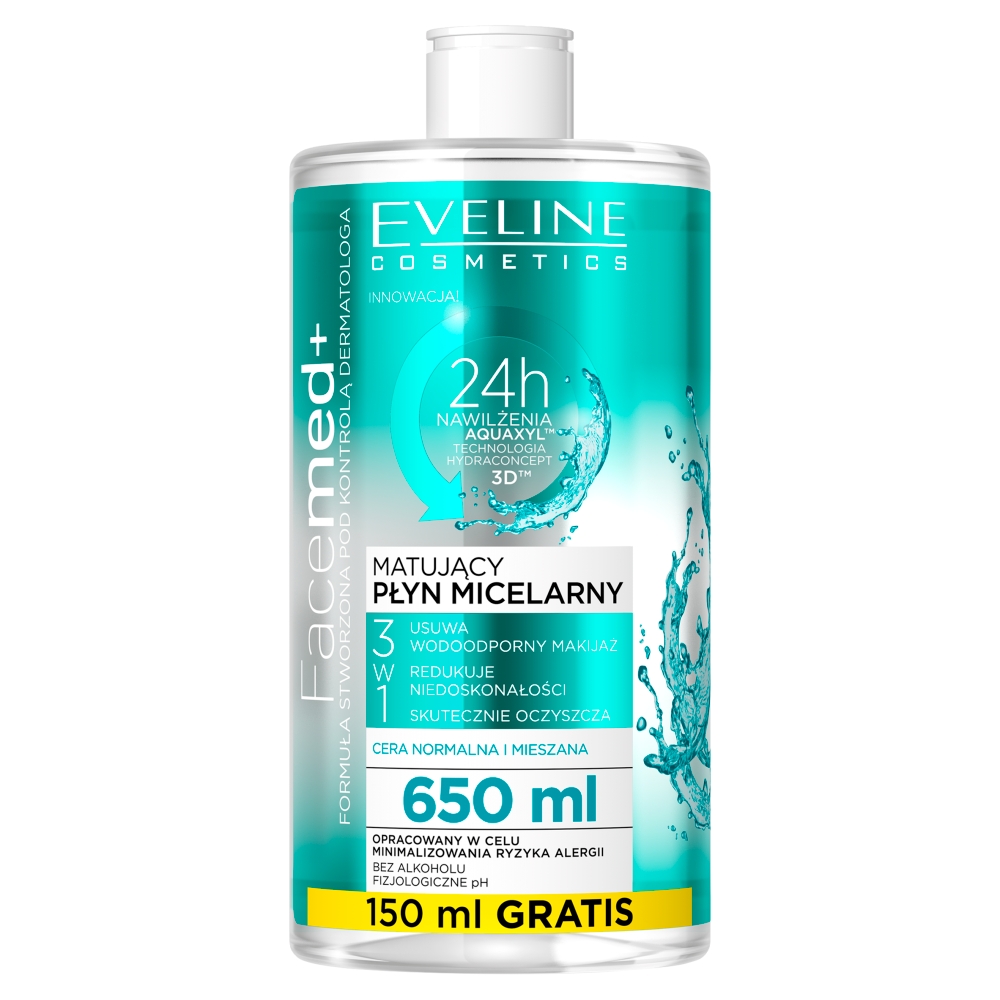 Eveline FACEMED Matujący płyn micelarny 3w1 650ml