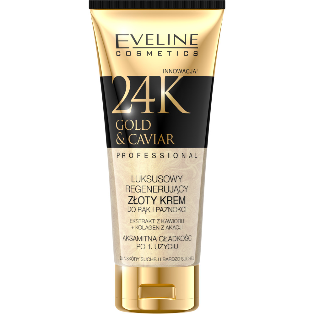 Eveline 24K GOLD CAVIAR ZŁOTY KREM REGENERUJĄCY DO RĄK 100ML