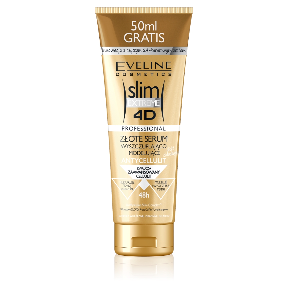 Eveline Slim Extreme 4D Złote serum wyszczuplająco-modelujące 200 ml + 50 ml