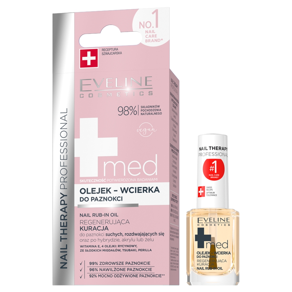 Eveline Cosmetics Nail Therapy Professional Med+ Olejek – wcierka do paznokci 12.0 ml
