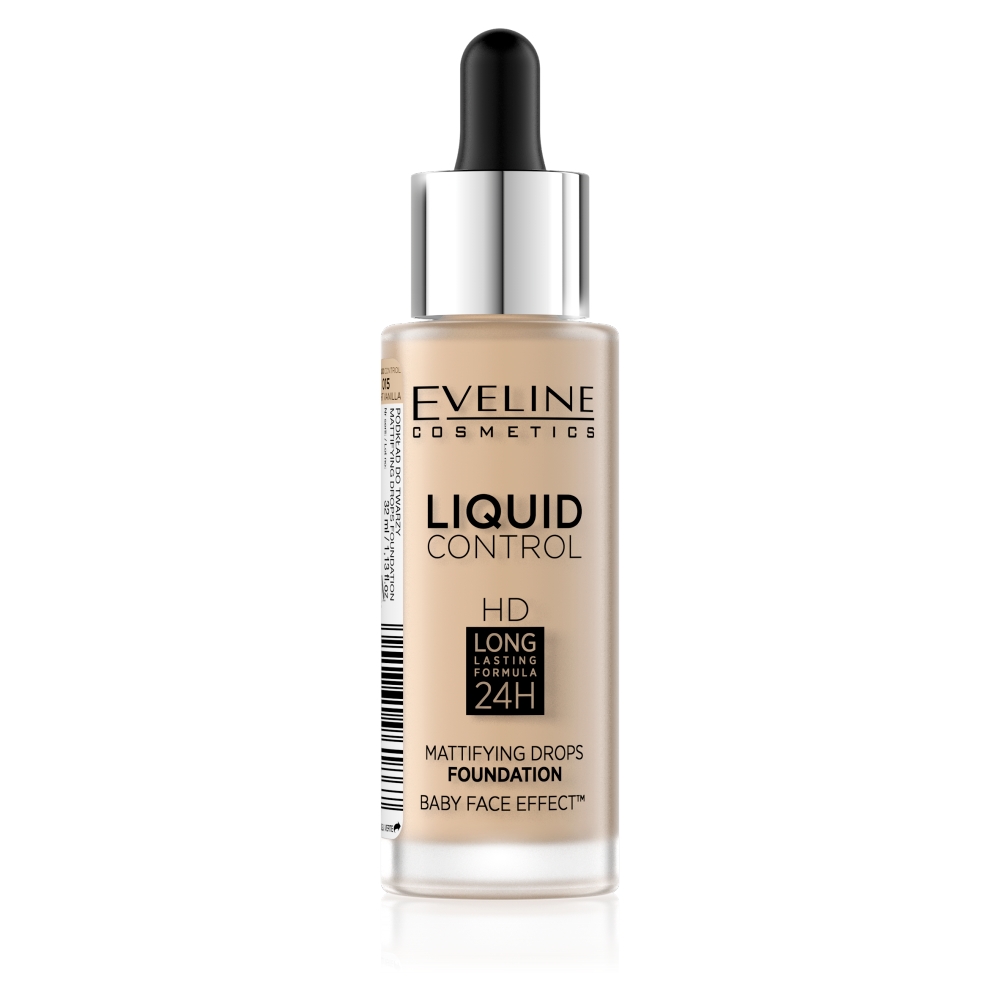 Eveline Liquid Control HD Matujący podkład do twarzy 015 Light Vanilla 32ml 33424-uniw