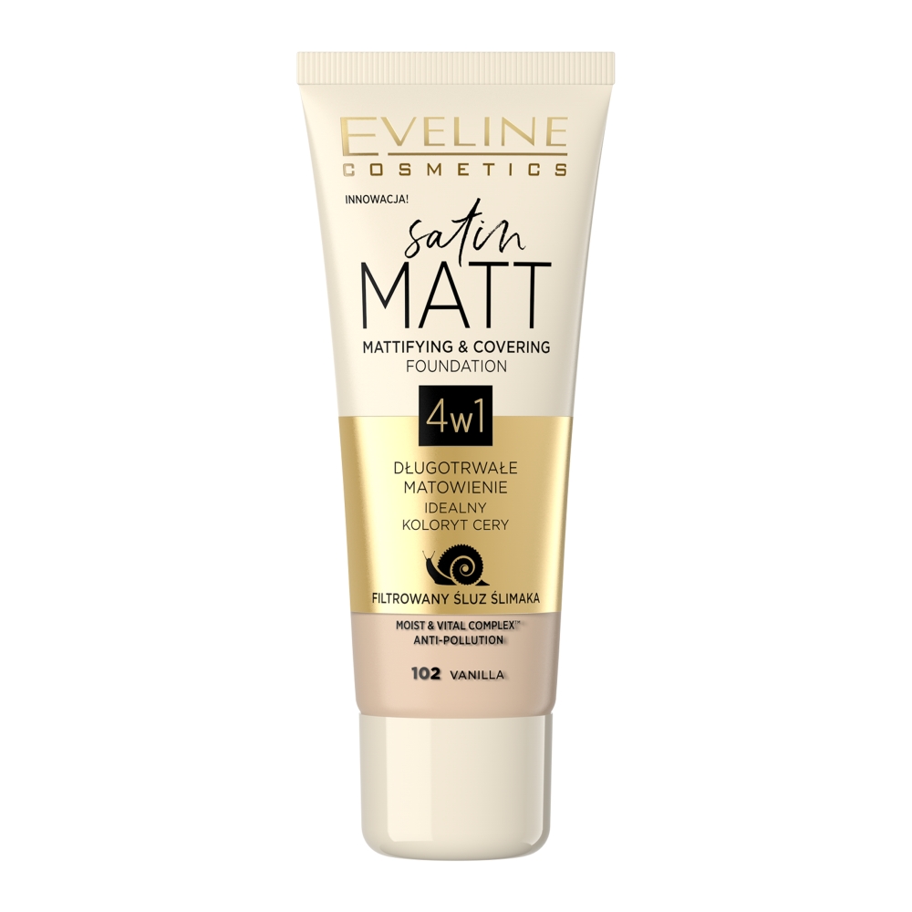 Eveline Cosmetics Satin Matt Foundation matujący podkład do twarzy 102 Vanilla 30ml