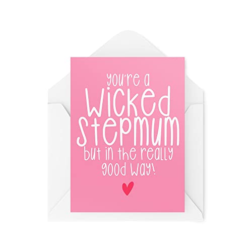 Karty Macocha | Wicked Step Mum But In The Really Good Way kartka | Dzień Matki na urodziny przyrost rodzica bonus mama córka syn | CBH1061