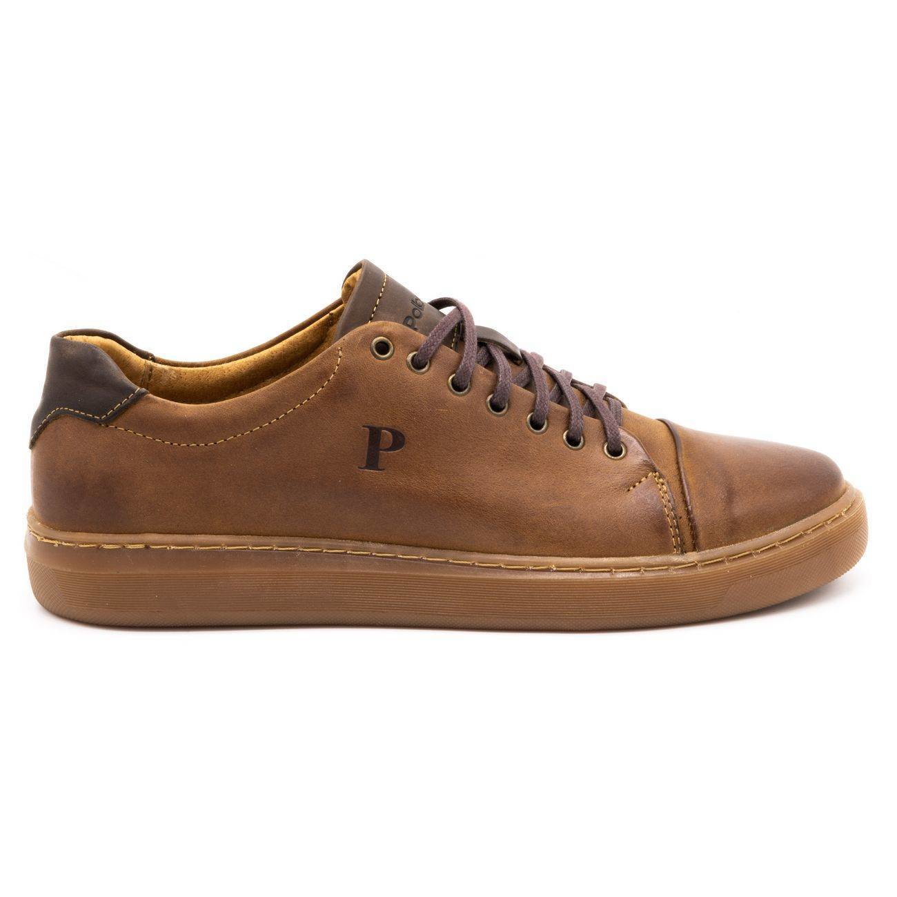 Buty męskie skórzane 2109 camel - Polbut