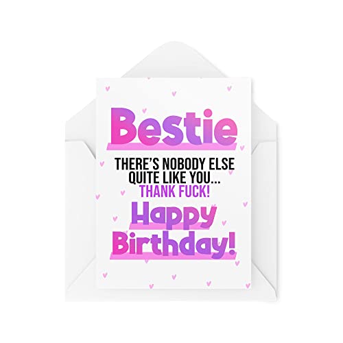Śmieszne kartki urodzinowe | 'Bestie There's Nobody Else Quite Like You' kartka | współpracownik przyjaciel banter żart biuro kumple żart | CBH1160