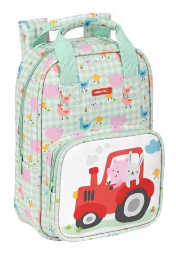 Safta, Plecak dziecięcy z uchwytami łatwe czyszczenie przedszkolne rolne 20x28x8 cm Unisex dzieci, mulikolorowe, standardowy, Mulicolor