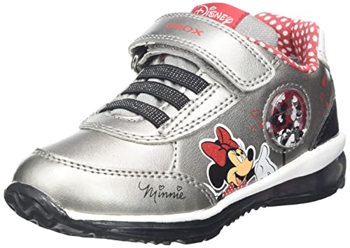 Geox Body dziewczęce B TODO Girl A sneakersy, srebrne/czerwone, 22 EU