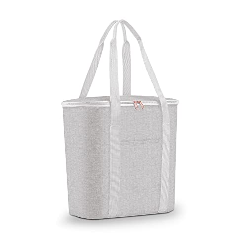 reisenthel Thermoshopper – torba chłodząca na zakupy lub piknik z 2 paskami do noszenia – wykonana z wodoodpornego materiału, Silver