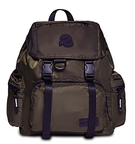 Invicta Plecak URBAN X , Zielony wojskowy - Kieszeń na tablet - Praca i wypoczynek, Biuro - Tkanina ECO Material - 16 LT - dla Mężczyzn Kobiet, Zielony wojskowy, Taglia unica, Casual