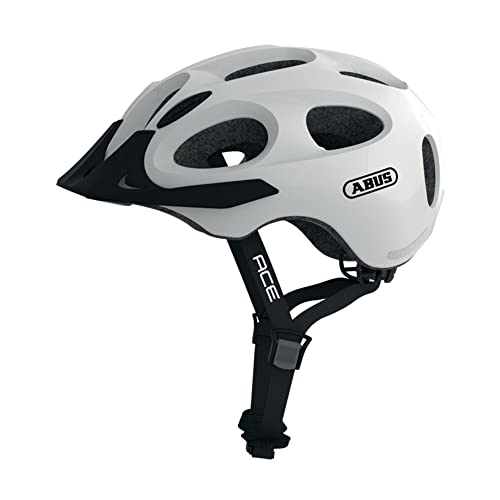 ABUS Youn-I Ace Kask rowerowy, biały M | 52-57cm 2022 Kaski miejskie i trekkingowe