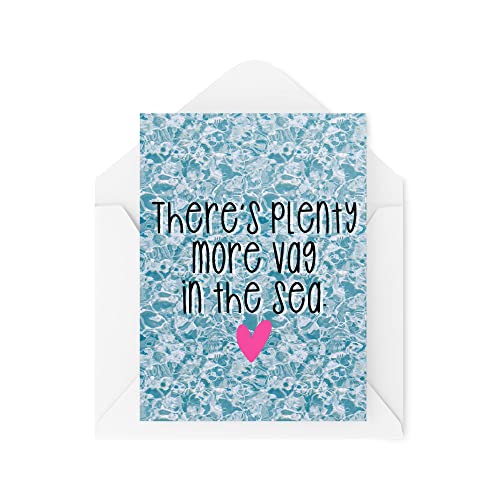 Śmieszne karty do rozbicia | 'There's Plenty More Vag In The Sea Card' | Banter rozwodu dla niej rozwesel najlepszy lesbijski przyjaciel biurowy | CBH1065