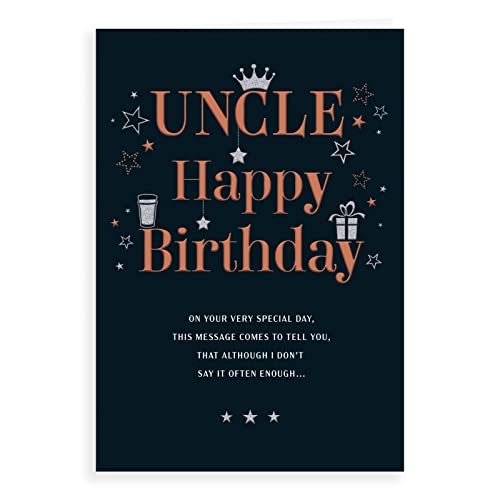 Klasyczna kartka urodzinowa wujek - 23 x 15 cm - Regal Publishing