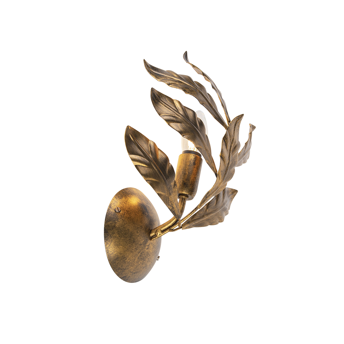 QAZQA Kinkiet vintage antyczne złoto - Linden