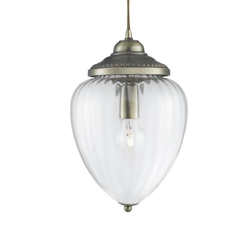 Searchlight Lampa wisząca Pineapple, mosiądz antyczny