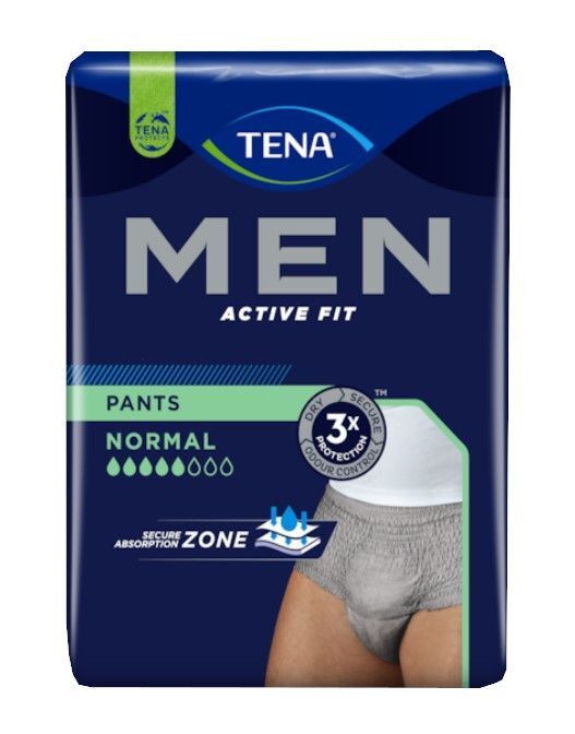 TENA Men Pants Normal Grey L/XL Bielizna chłonna dla mężczyzn, 8 sztuk