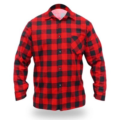 Dedra Koszula flanelowa czerwona w kratę BH51F1-S BH51F1-S