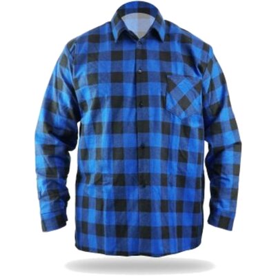 Dedra Koszula flanelowa niebieska w kratę BH51F2-XL BH51F2-XL