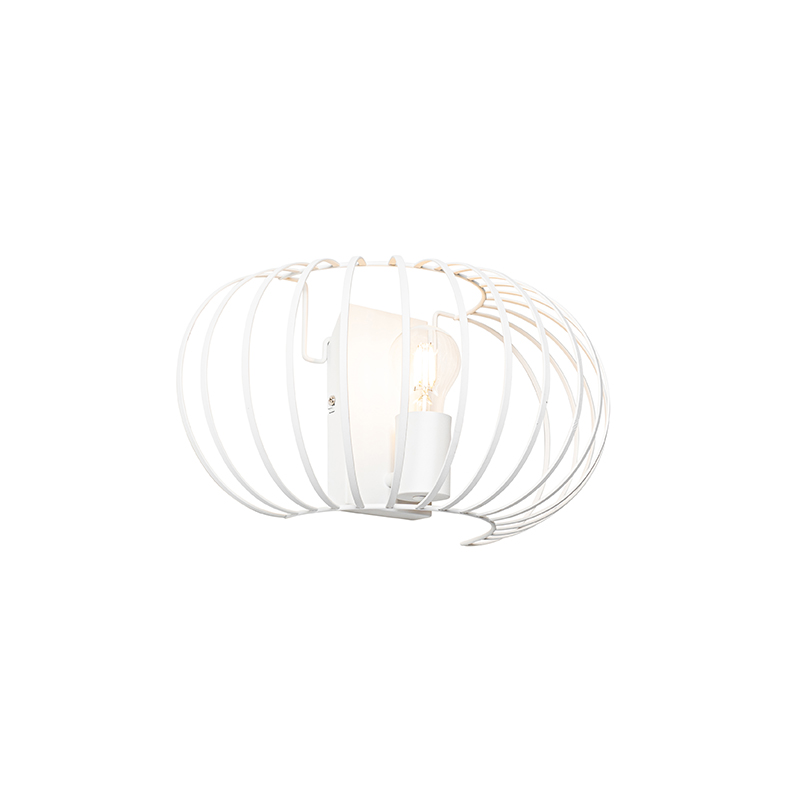 QAZQA Designerska lampa ścienna biała 39 cm - Johanna