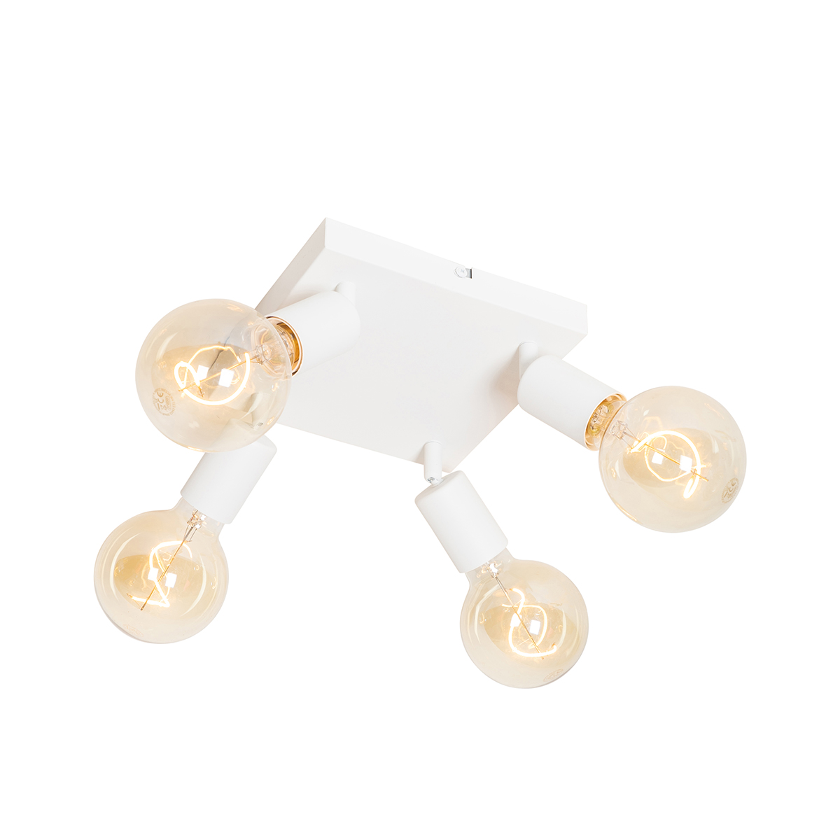 QAZQA Nowoczesna biała kwadratowa 4-punktowa - Facil