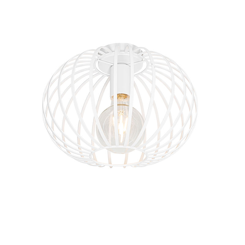QAZQA Designerska lampa sufitowa biała 30 cm - Johanna