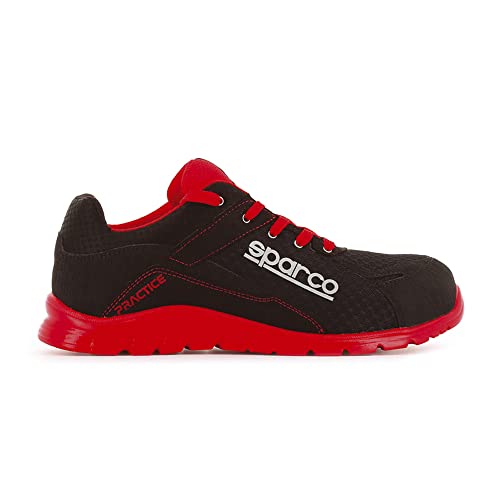 Sparco Lekkie buty antyfortunistyczne Practice S1P Jacques Czarny/Czerwony Rozmiar 47