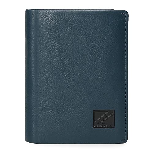 Pepe Jeans Chief pionowy portfel z portfelem, unikalny, Niebieski, única, Portfel pionowy z portmonetką