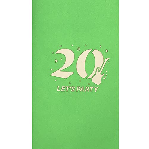 Kartkę z życzeniami Origami Surprise, 3D, Wszystkiego najlepszego urodzina - 20 Lata