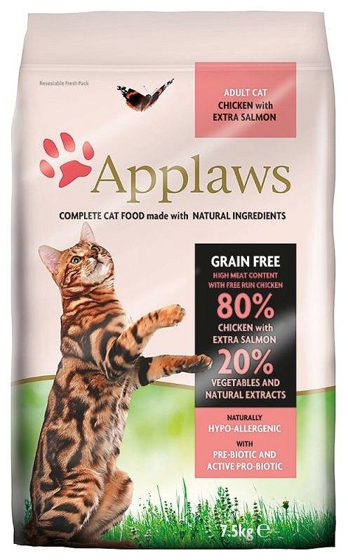 Applaws Adult Chicken with Extra Salmon Sucha Karma dla kota 7,5kg + niespodzianka dla kota GRATIS!
