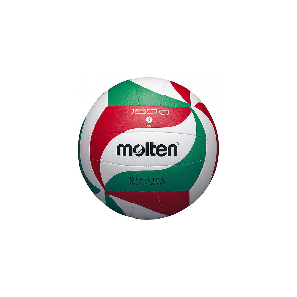 Piłka siatkowa Molten V4M1500 biało-czerwono-zielona - rozmiar piłek - 4