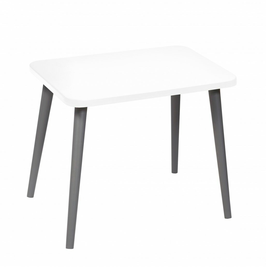 Фото - Журнальний столик CRYSTAL Stolik prostokątny ze sklejki  White, Wykończenie nogi - buk - farb 