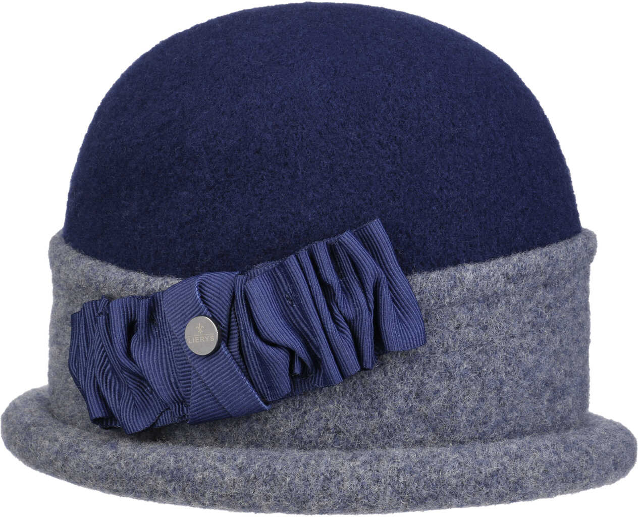 Czapka z Sukna Welnianego Oretka Toque by Lierys, niebieski, One Size
