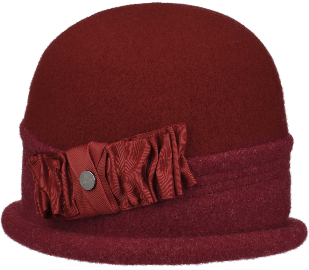 Czapka z Sukna Welnianego Oretka Toque by Lierys, czerwony, One Size
