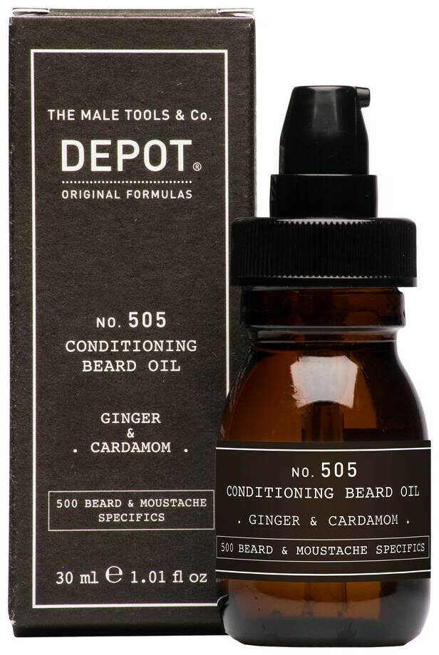 Depot 505 Odżywiający olejek do brody o zapachu imbiru i kardamonu 30ml