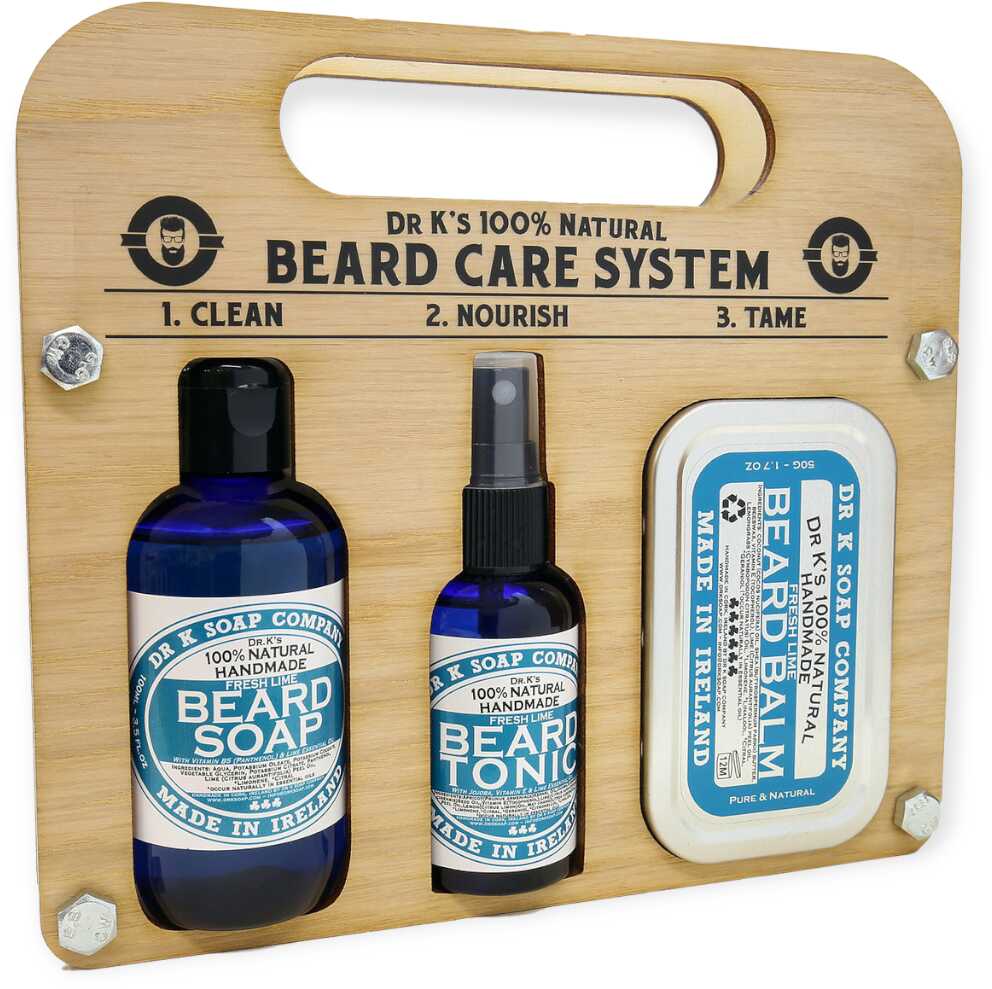 Dr K Soap Beard Care System Fresh Lime - zestaw do pielęgnacji brody