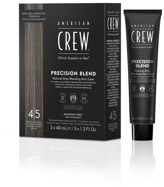 American Crew Precision Blend Odsiwiacz repigmentacja Kolor średni naturalny 4-5 3x40ml