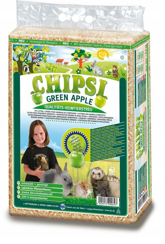 Chipsi Green Apple Ściółka 60L / 3,2Kg