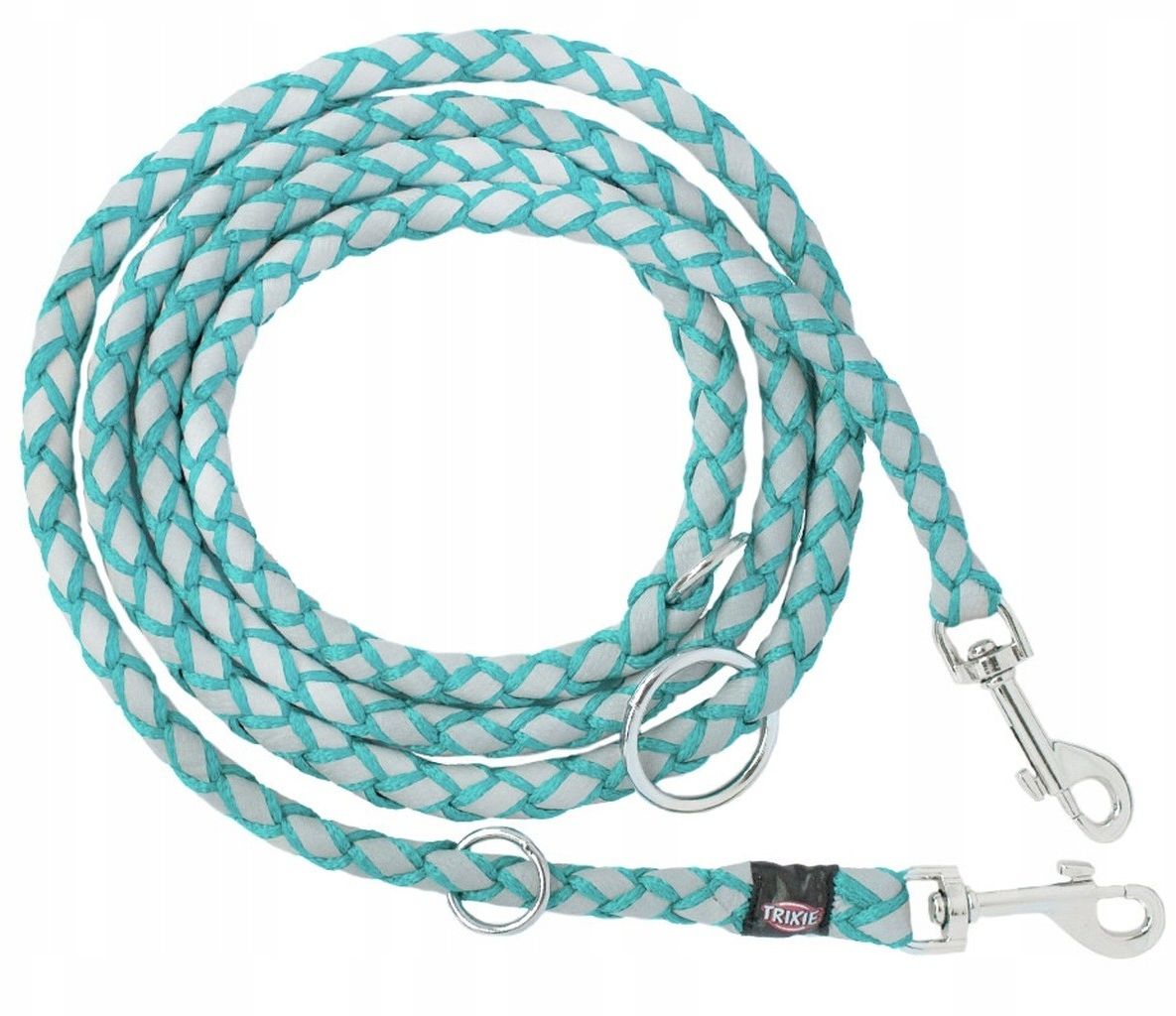 Trixie Cavo Reflect Odblaskowa smycz regulowana dla psa morski błękit SM 2.00 m/o 12 mm