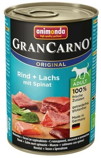 Animonda GranCarno Dorosłe Plus Łosoś + Szpinak 400g 2304
