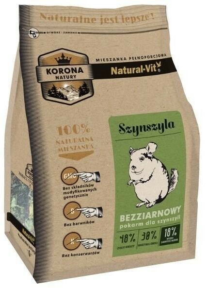 Certech Natural-Vit Korona Natury Szynszyla 750 g - bezziarnowy pokarm dla szynszyli 750g