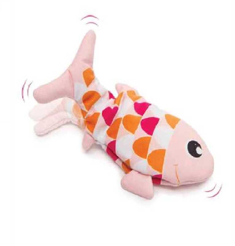 CATIT - Groovy Fish interaktywna skacząca zabawka dla kota różowa