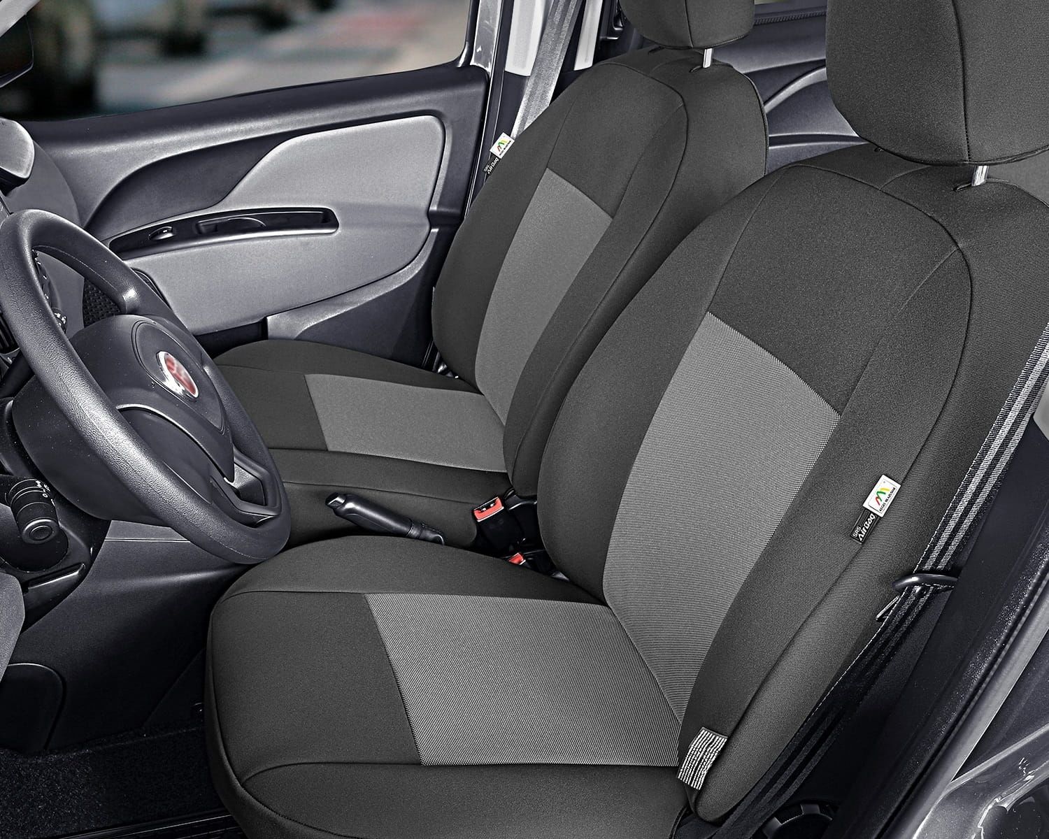 Fiat Doblo IV - miarowe pokrowce na przednie fotele 1+1