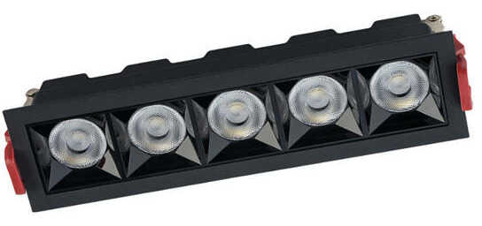 Liniowa oprawa sufitowa wpuszczana MIDI LED BLACK 4000K 20W czarny