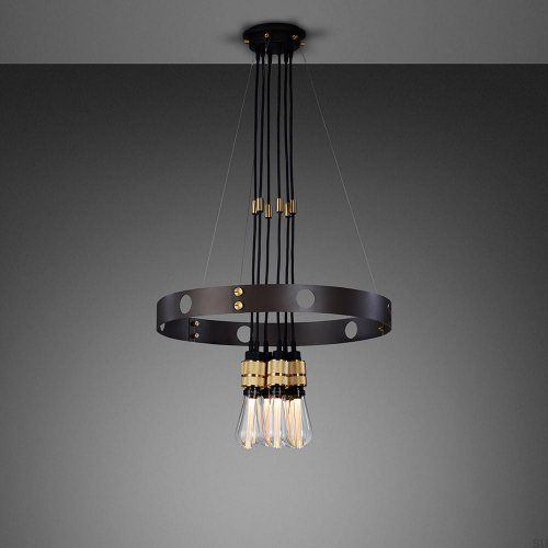 Żyrandol Hero Light Grafitowy/Mosiądz - 3M