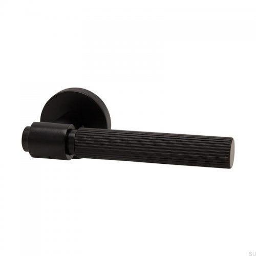 Klamka drzwiowa Helix Stripe 200 Metalowa Czarna Standard europejski