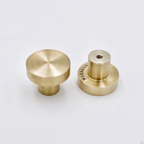 Gałka meblowa Marbelo 01 Mosiężna Szczotkowana Nielakierowana