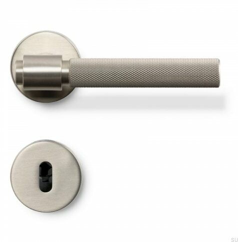 Klamka drzwiowa Helix 200 Metalowa Srebrna Standard skandynawski