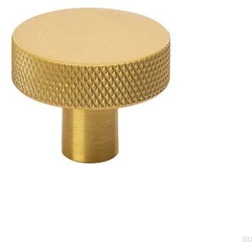 Gałka meblowa Flat 32 Złota szczotkowana